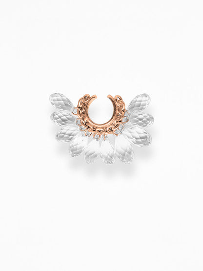 "WET - NAKED CRYSTALS" EAR CUFFS SET VERMEIL