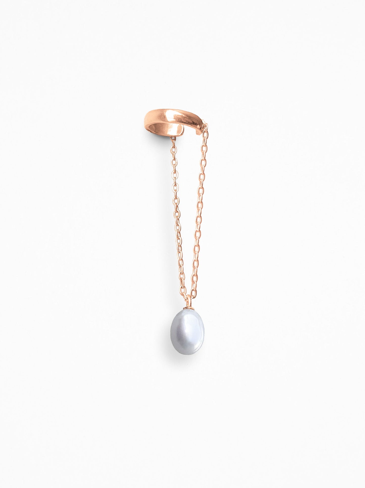 "U PEARL DROP" EAR CUFF VERMEIL