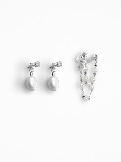 "GENTLE" EAR SET SILVER