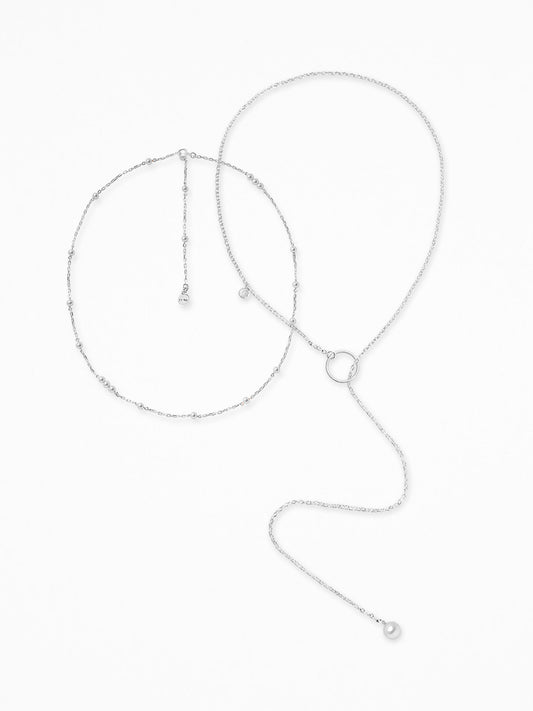 "ETHERA" NECK SET SILVER